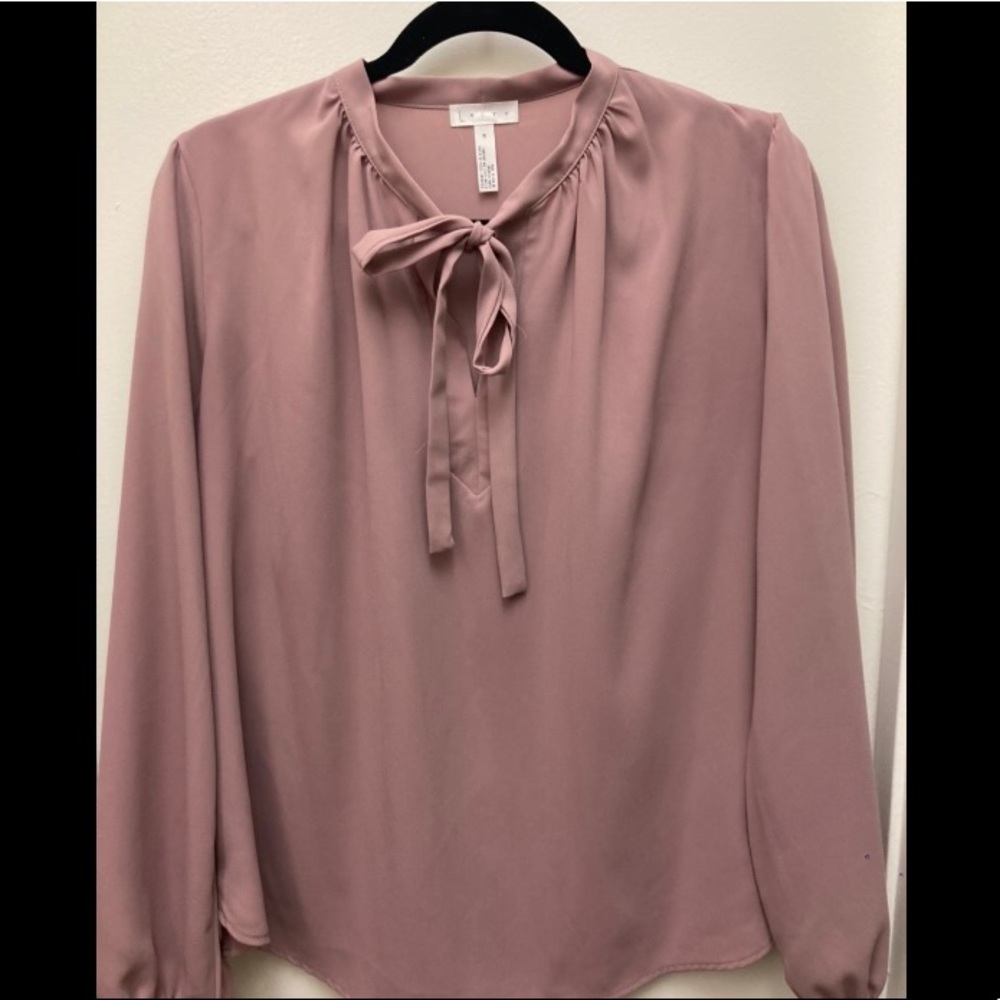 Leith Long Sleeve Neck Tied Blouse